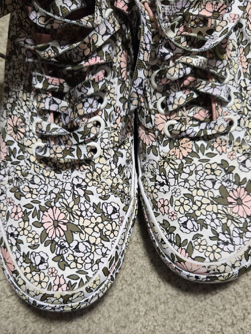 Vans Mono Floral All Over Print Womens 10 Mens 8.5 - Picture 7 of 12